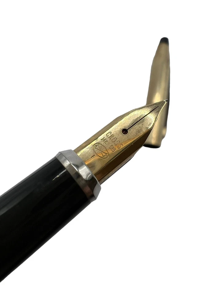 Pluma Estilográfica Cruz 1/20 Llena de Oro 14k Muy Rara con Plumín Fino Oro 14k Foto 2 de 4
