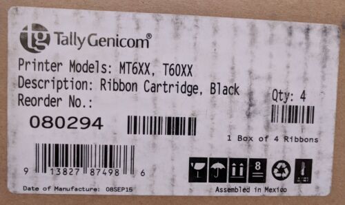 NOB Genuine TallyGenicom Ribbon Cartridge 4-Pack 080294 for Printers MT6XX T60XX - Picture 3 of 10