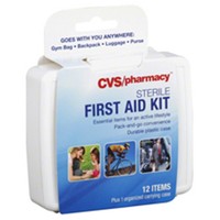 Cvs/pharmacy Sterile First Aid Kit-12 Items W/organized Carrying Case 3/17 Cvs/pharmacy Sterile First Aid Kit-12 Items W/organized Carrying Case 3/17