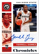 2021 Panini Chronicles Draft Picks #CR-TGO Terrell Gomez Chronicles Rookie Auto