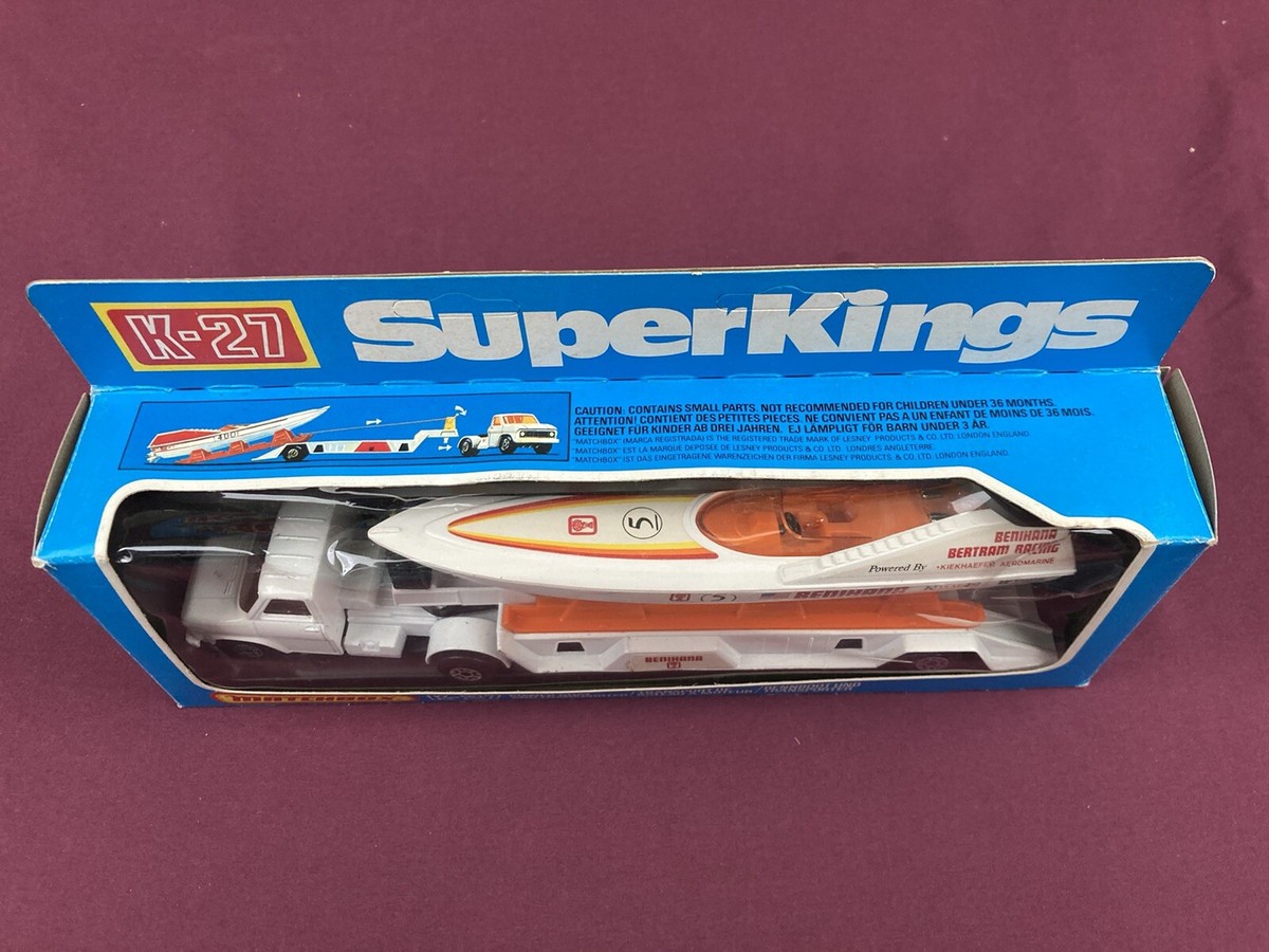 Vintage Matchbox K-27 Superkings Power Boat & Transporter | eBay