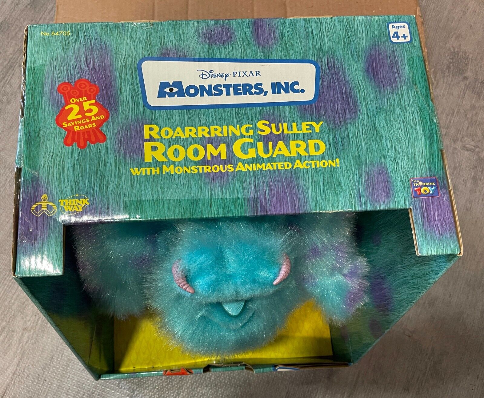 NRFB Monsters Inc. Roaring Sulley Room Guard. Original Toy 