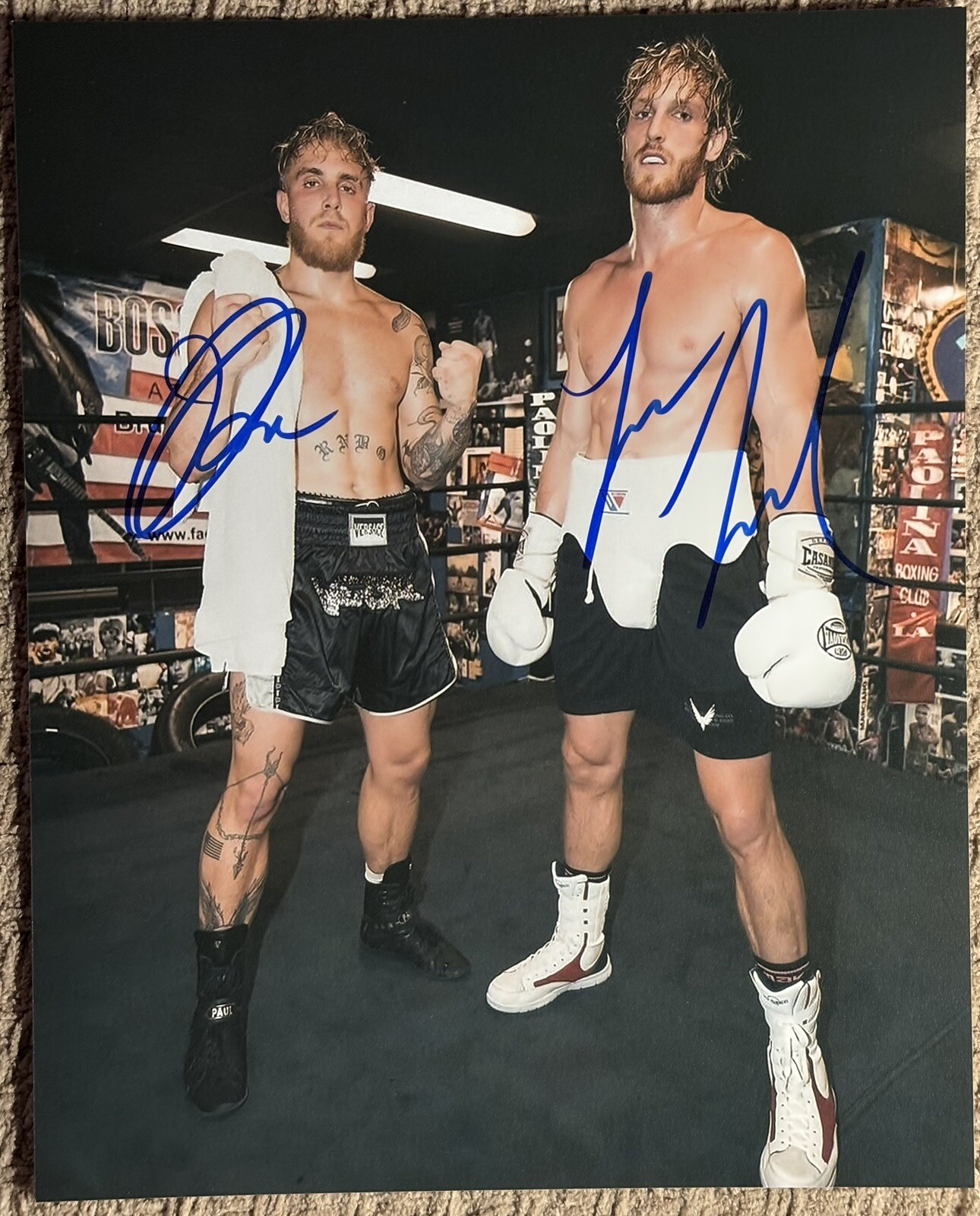 Jake Paul And Logan Paul Signed Photo, 8x10 With COA