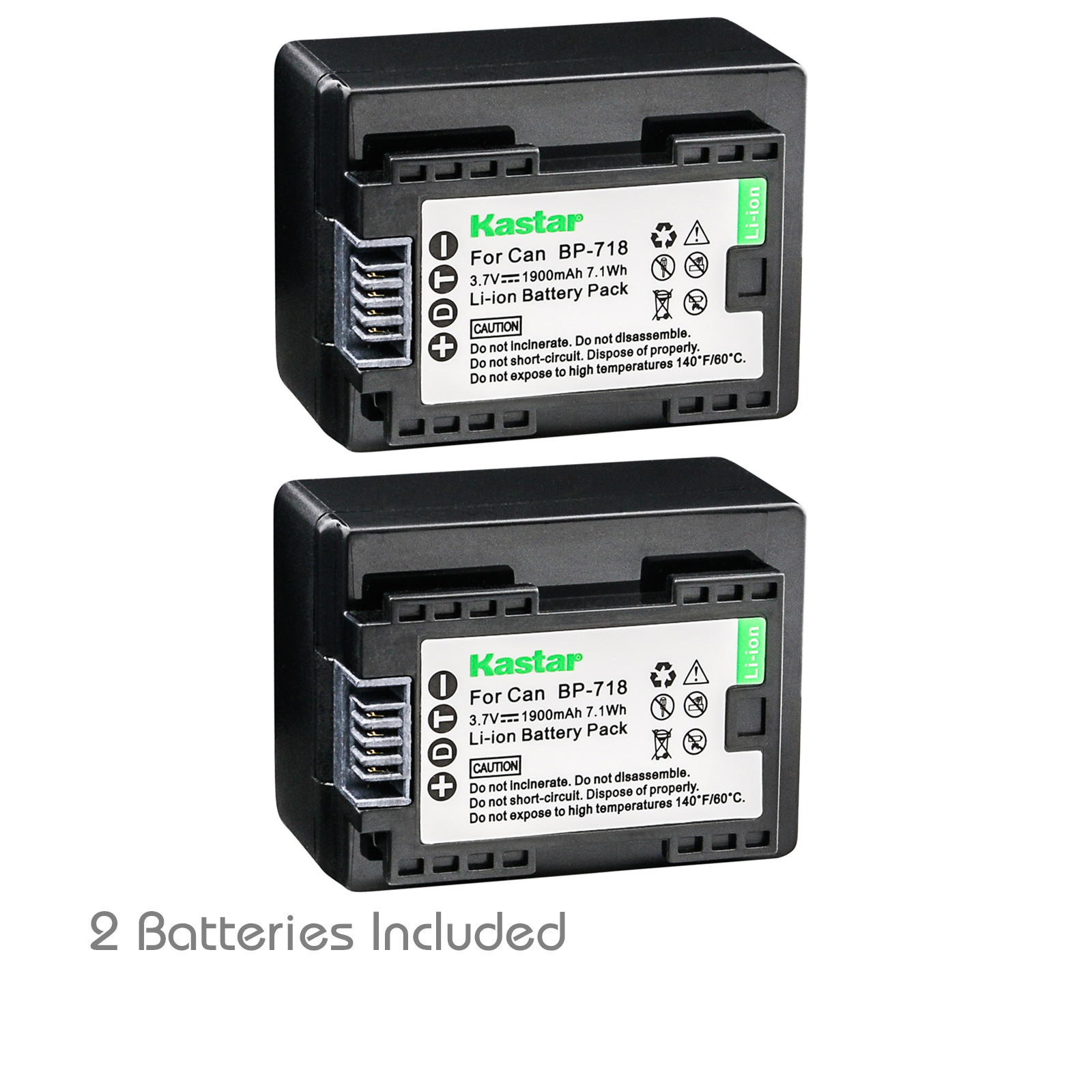 Kastar Battery BP718 for Canon BP-718, BP-727,BP-709 & VIXIA