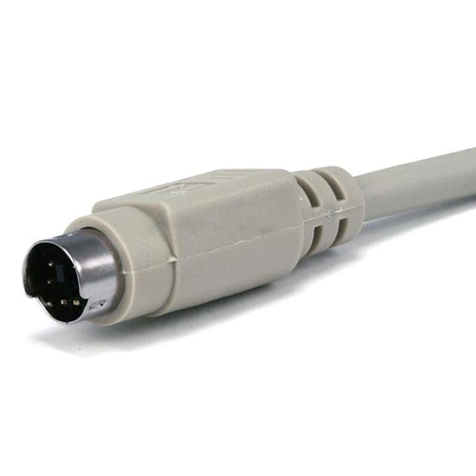 50ft 6pin PS/2 Mini DIN6 MDIN M DIN 6 MDIN6 Male to Male M/M Gray Cable - Image 2 of 2