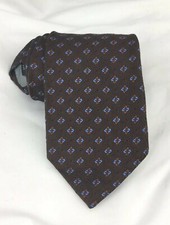 Robert Talbott Best Of Class Brown Floral Neck Tie 100% Silk Made In USA