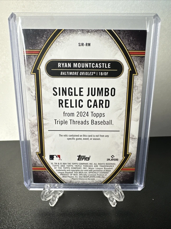 2024 Topps Triple Threads RYAN MOUNTCASTLE Game-Used Jumbo Relic /27 Orioles - Image 4 of 4
