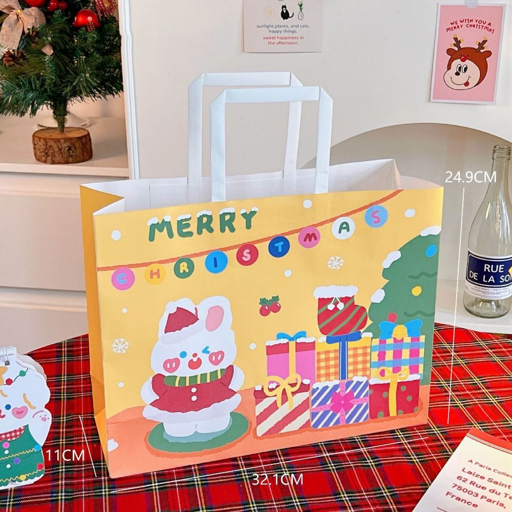 Decor Kraft Paper Gift Box Cake Package Candy Wrapping Bag Christmas