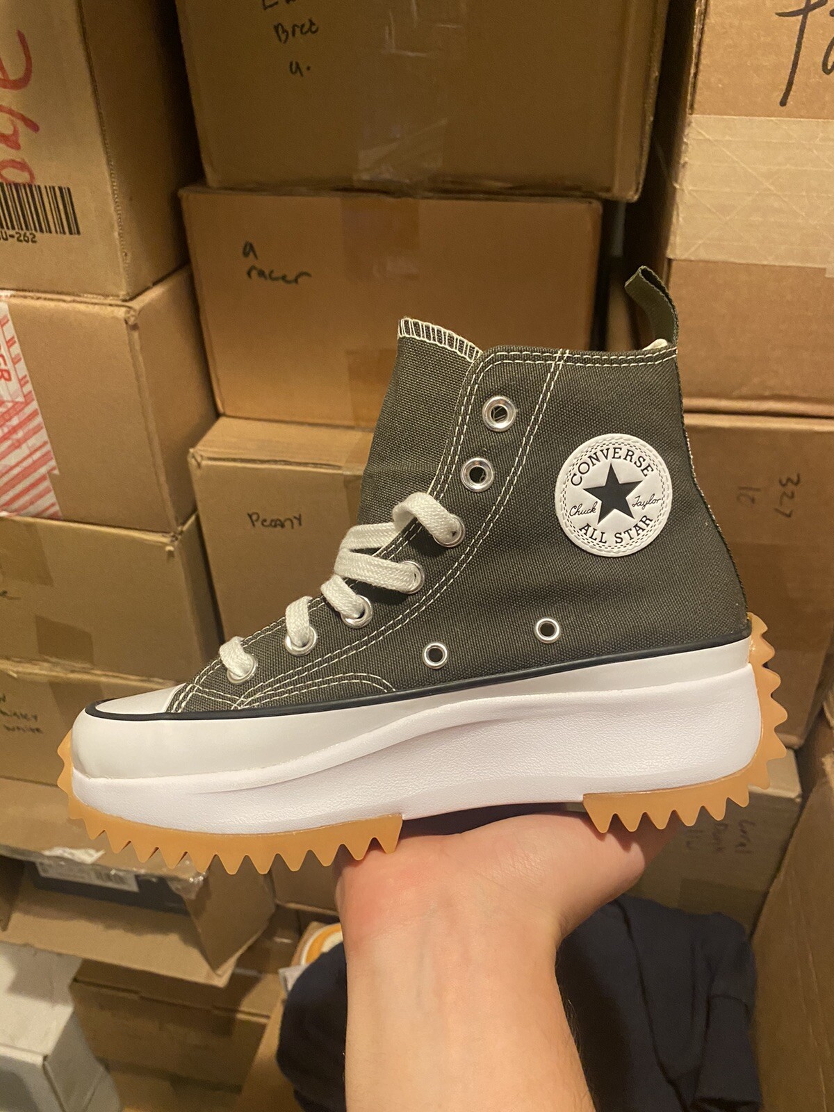Converse Run Star Hike High Cargo Khaki Sizes 5-5.5W | eBay