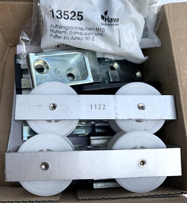 Hafele 940.80.015 Sliding Door Hardware, Hawa Junior 80Z Fitting Set w/ 2 Stops