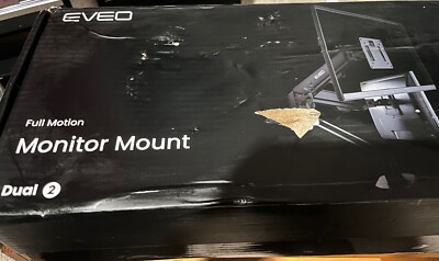 EVEO 17-32  Premium Dual Monitor Stand Mount, VESA Mount, Full Motion, Black