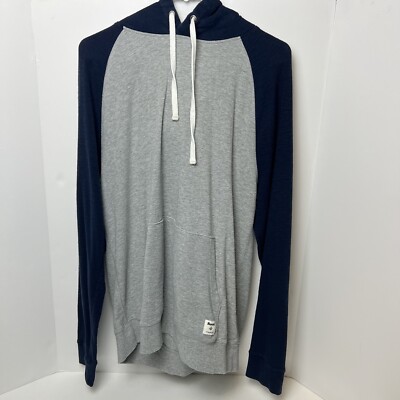 Roots Men's Gray Blue Shirt Hoodie XL Premium Outdoor Relaxed