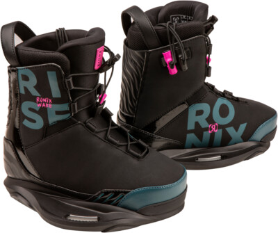RONIX Wakeboard Bindung Wakeboardboot RISE Boots 2025 black/teal/pink Wake
