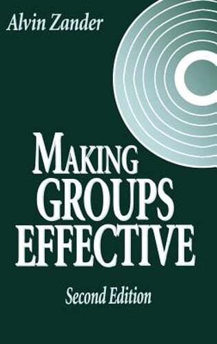 Effective Group Strategies by Alvin Zander (1994 Hardcover)