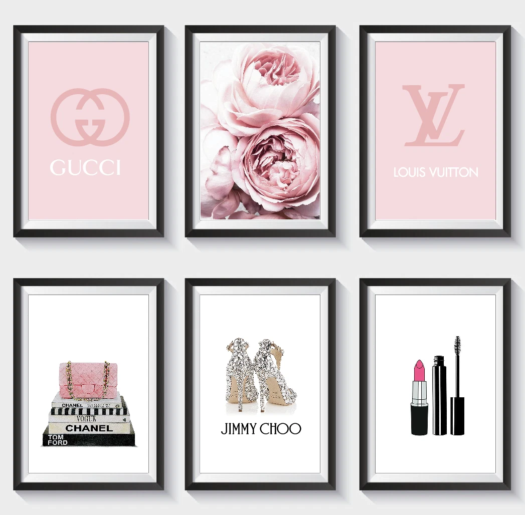 Fashion Designer Set Of 6 Wall Art Print Glamour Living Room Home Decor S20