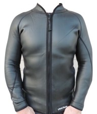 Men's 3mm Smooth Skin Wetsuit Jacket, Long Sleeve, Full Front Zip, Size: 2XL