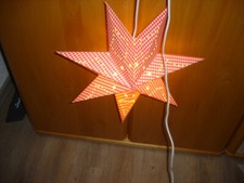 IKEA   Papier Leucht Stern   rot  weiß   45 cm