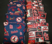 8 CORNHOLE BEAN BAGS made w St. Louis Cardinals fabric STL ACA Regulation