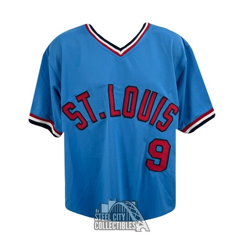 Terry Pendleton Autographed St Louis Custom Blue Baseball Jersey - BAS - Picture 2 of 2