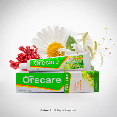 2X 135 g ORECARE HERBAL Zahnchreme Zahnweiss Zahnpaste  Toothpaste Whitesmile