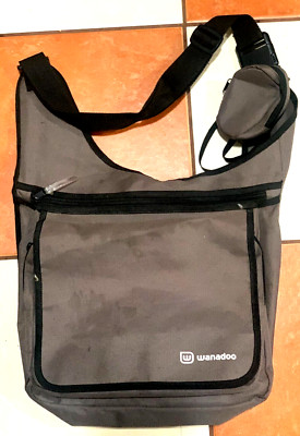 Vintage 00s WANADOO French Internet Provider Promo Computer Shoulder Bag Satchel