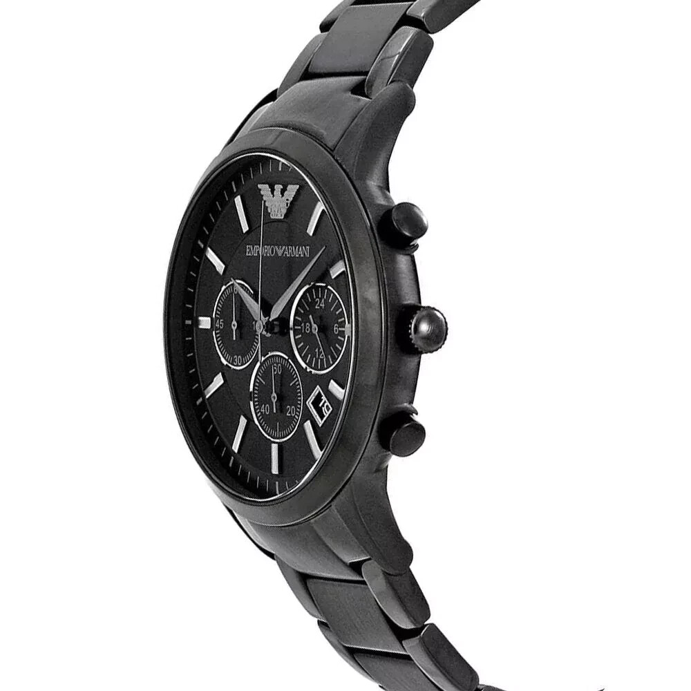 Emporio Armani AR2453 Mens Chronograph Watch Black for sale