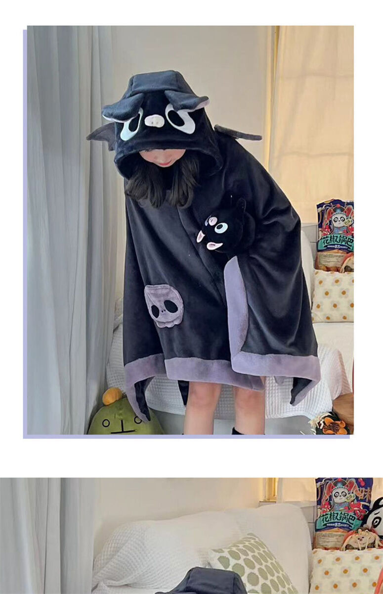 Fato Kawaii Sanrioed Kuromi Cloak, Roupas fofas de bonecas dos