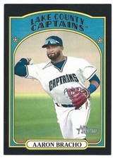 2021 Topps Heritage Minor Black #166 Aaron Bracho #36/50 - Cleveland Guardians