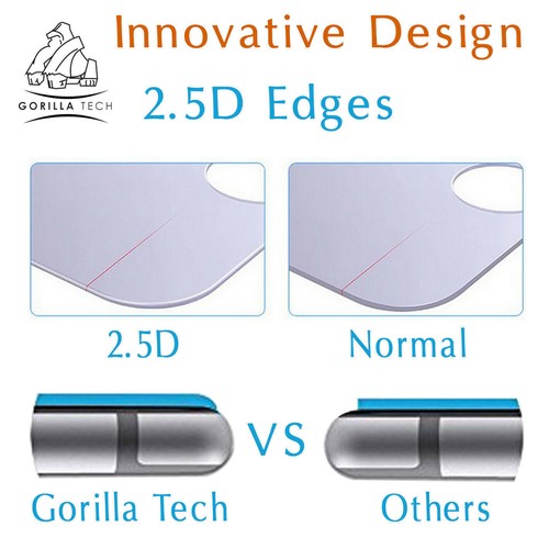 Metal Edge iPhone 13/13 Pro Black Gorilla Screen Protector Full Tempered Glass - Picture 7 of 12