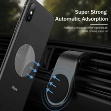3pc Metal Plate Disc Phone Holder Car Mount Sticker Magnetic Self Adhesive