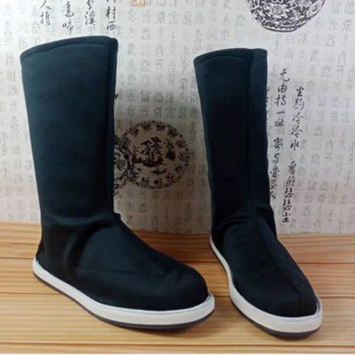 Unisex Non Slip Men Mid-calf Boots Shoes Flat Cosplay Ethnic Casual Hanfu Retro - Picture 8 of 12
