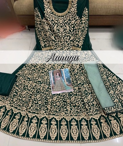 Anarkali Dress Pakistani Indian Ethnic Gown Bollywood Suit Wedding Party Wear - Picture 3 of 25