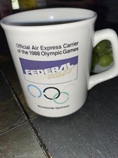 federal express FedEx vintage coffee mug 1988 Olympic Games