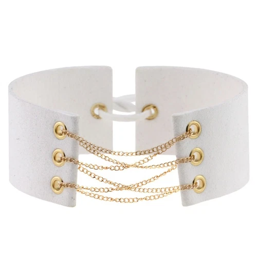 Gothic Samt breit mit Kette Choker Halskette Punk verstellbar Halsband Zubehör - Bild 7 von 55