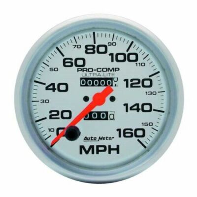 Auto Meter Ultra-Lite 5in Size 0-160 Mph Mechanical Speedometer Gauge (4495)