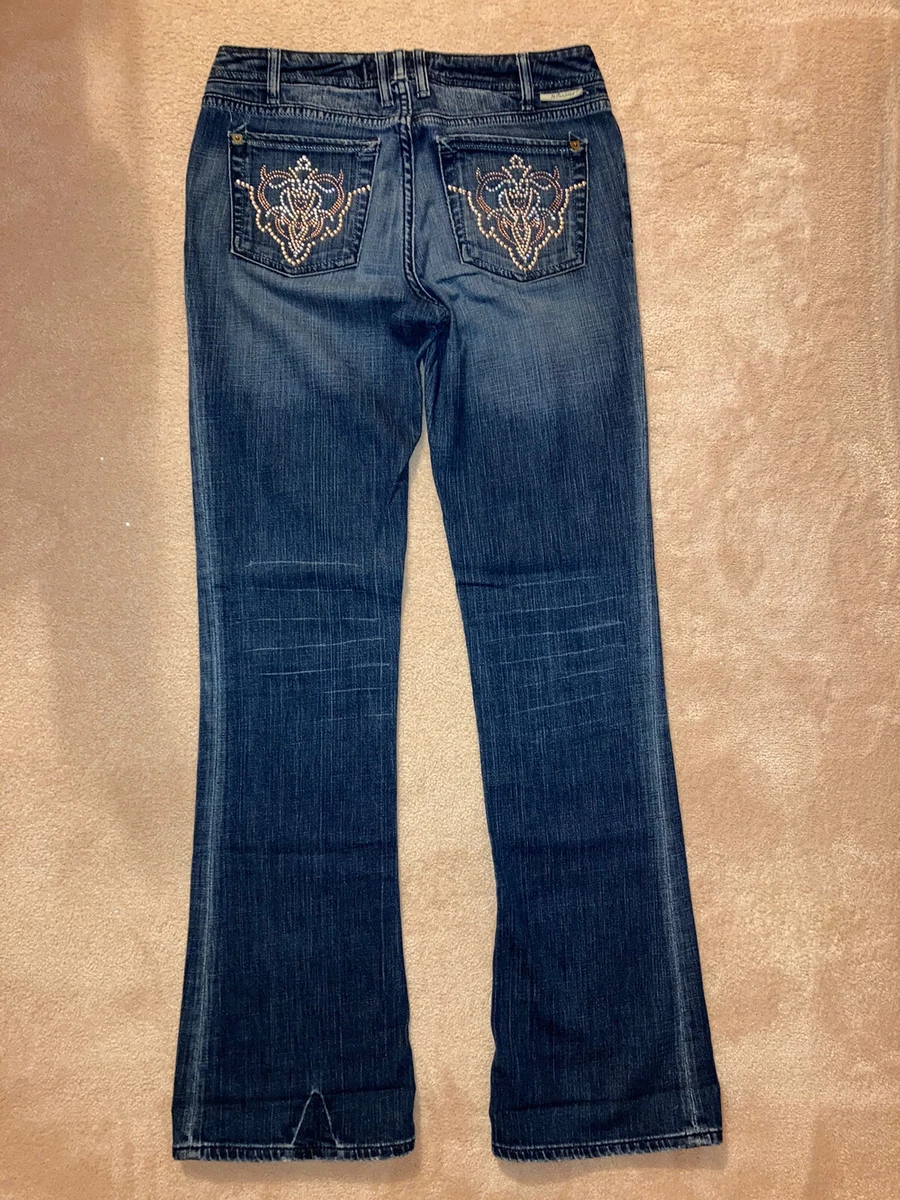 J Company Born in California Ladies Rhinestone Jeans Size 28
