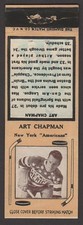 1934-36  DIAMOND MATCHBOOKS TYPE-2  ART CHAPMAN   INV A3041