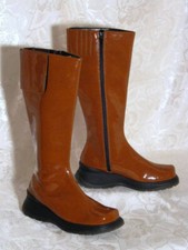 Stylische Lack Boots Stiefel Vintage 80-er DONNA CHRISTINA Größe 38