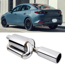 For Mazda 3 Mazda3 2.5t 2021-2025 Twin Loop Exhaust Muffler 2.5 Inlet 4.0 Tip