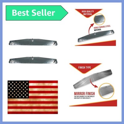 2 Pack 4'' x 24'' Universal Chrome Mud Flap Weights for Semi Trucks - Mirror Fi...