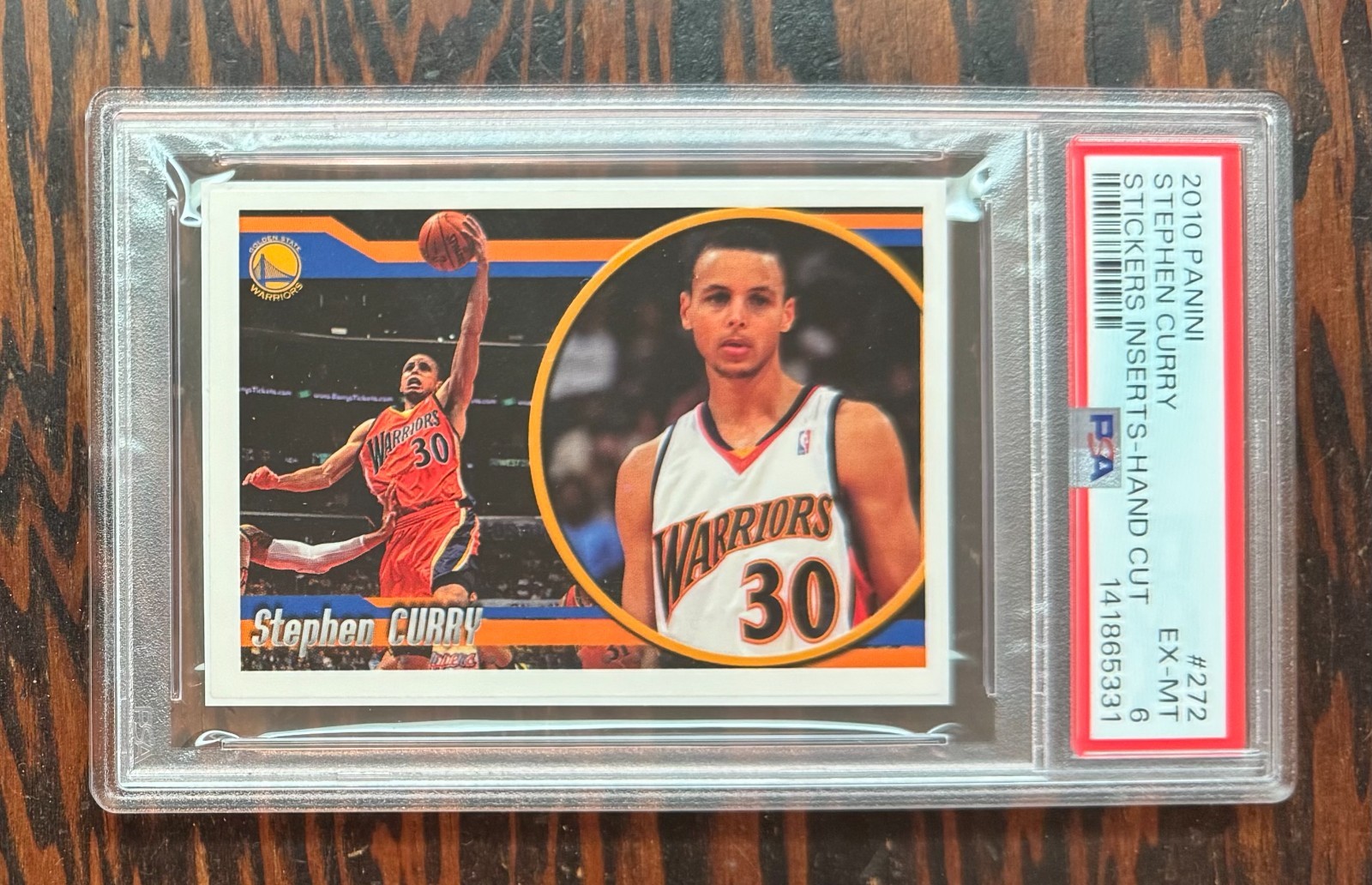 Stephen Curry 2010 Panini Stickers - INSERTS #272 - PSA 6 - Only 2 higher!