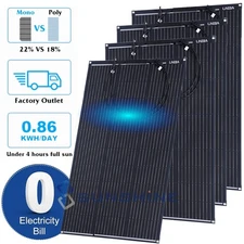 LINEBA 100W 200W 400W Watt Alternative Solar Panel Mono PV 12V Home RV Camper