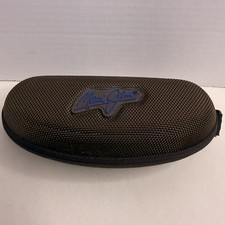 Maui Jim Sunglasses Hard Case Brown Zipper Clamshell w/ Clip Used