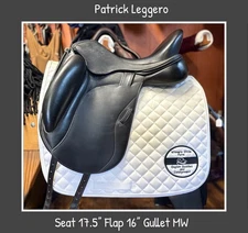 Patrick Leggero Dressage Saddle. MW 17.5”
