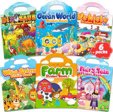 Reusable Sticker Book, Stickers for Kids, Travel Toys Gifts
