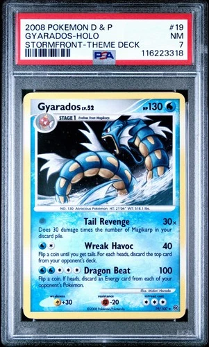 2008 Pokemon Diamond & Pearl Stormfront Theme Deck Gyarados Holo #19 PSA 7
