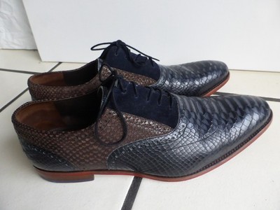 Floris van Bommel Halbschuhe Herren10 EU44.2/3 Reptiloptik extravagant! sehr gut