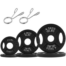 BalanceFrom Cast Iron Weight Plates 35lb Set 2Inch Olympic Bar Strength Training