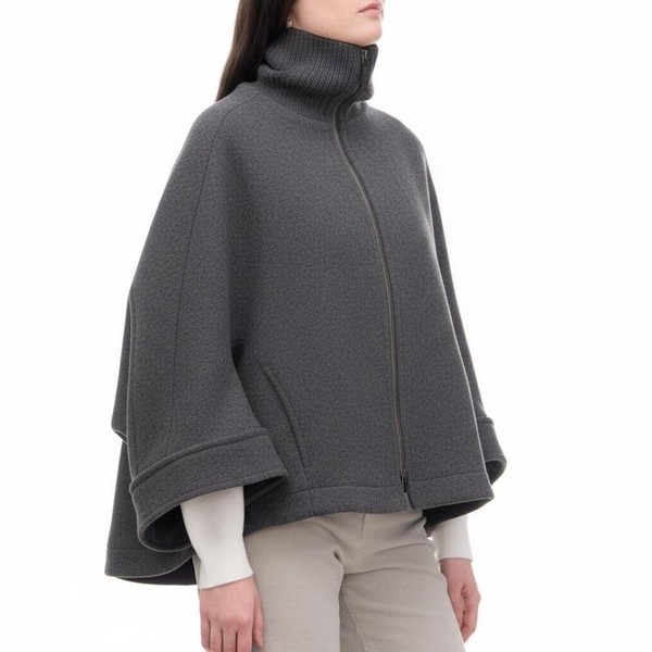 Damen Emporio Armani Mantel Grau Wolle 42 / XL / 50