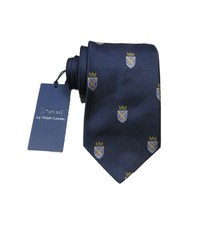 Polo Ralph Lauren Men's Navy Crest Graphic 3.25" Silk Tie 125 Made in Italy